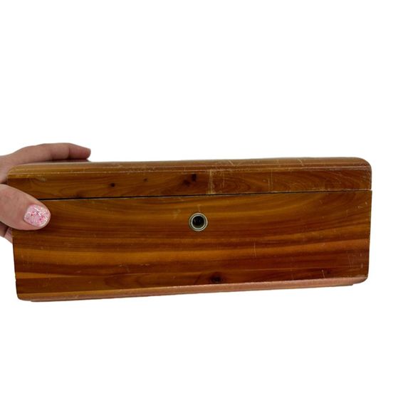 Lane Other - Vintage Lane Cedar Hope Chest Mini Trinket Box Metal Latch Patina 1920-1949